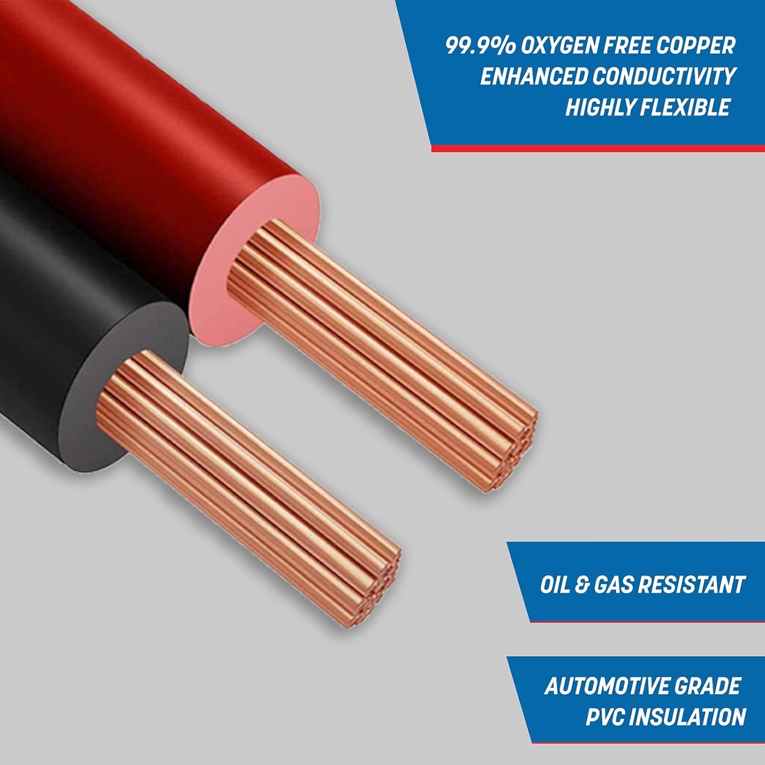 16 Gauge Wire (16 AWG) - 100 Foot, Pure Copper, Stranded Electrical Wiring for Speaker, Automotive, Trailer, Stereo and Home Theater Applications - Red/Black